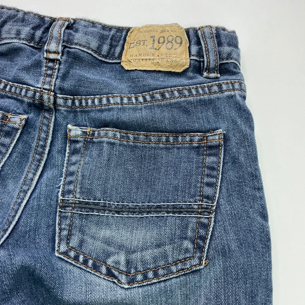 The Children's Place Blue Bootcut Jeans Kids Size 8 Adjustable Waist Denim
